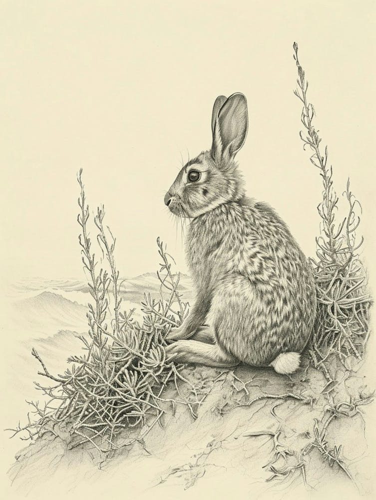 Argente Rabbit Drawing 2