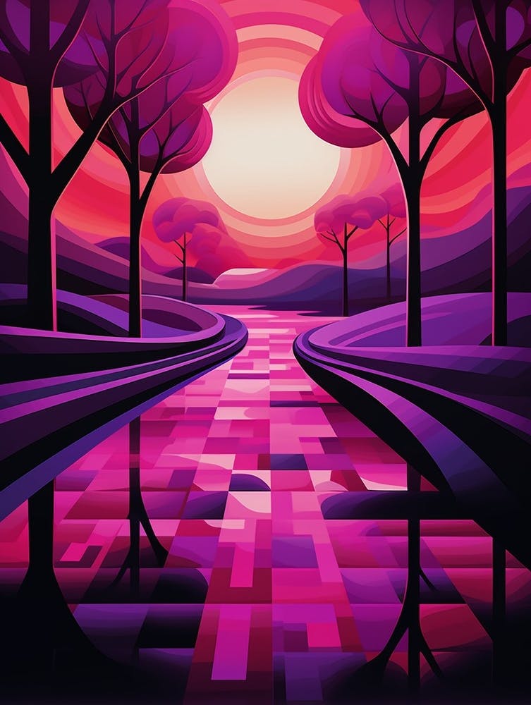 Landscape Geometric Abstract Illustration 15