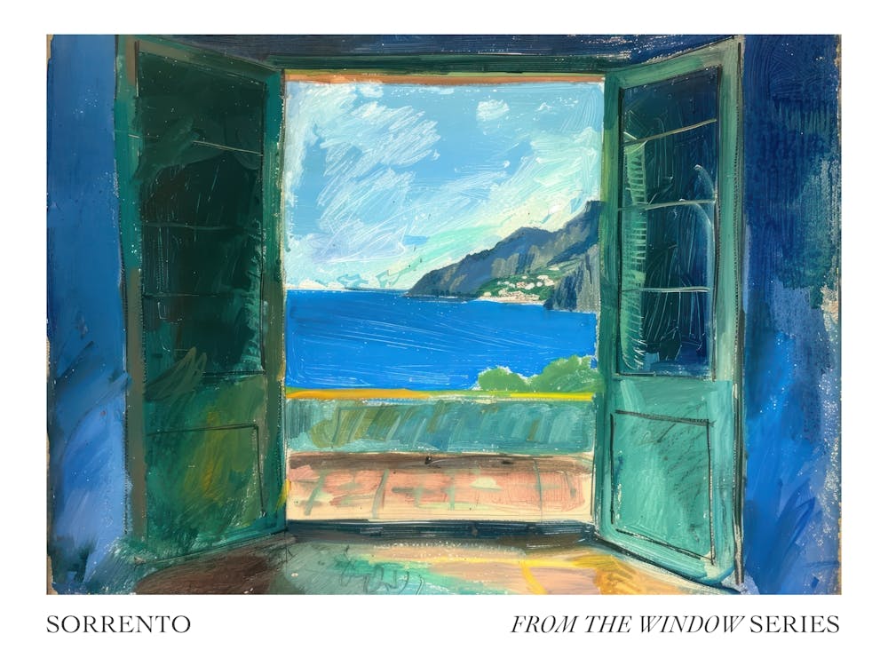 Sorrento From The Window Series Poster Painting 1