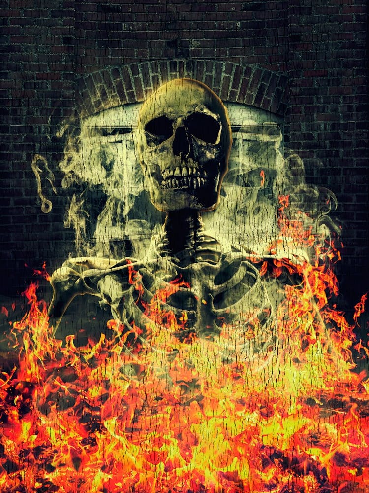 Skeleton On Fire