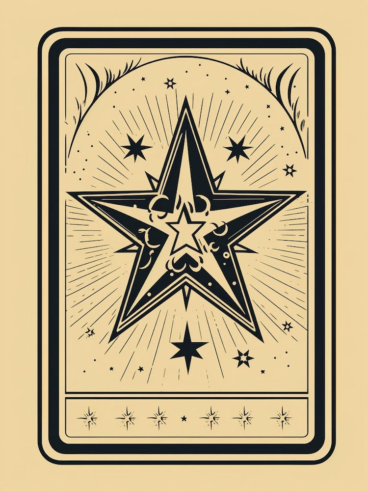 Star Tarot Card Folky