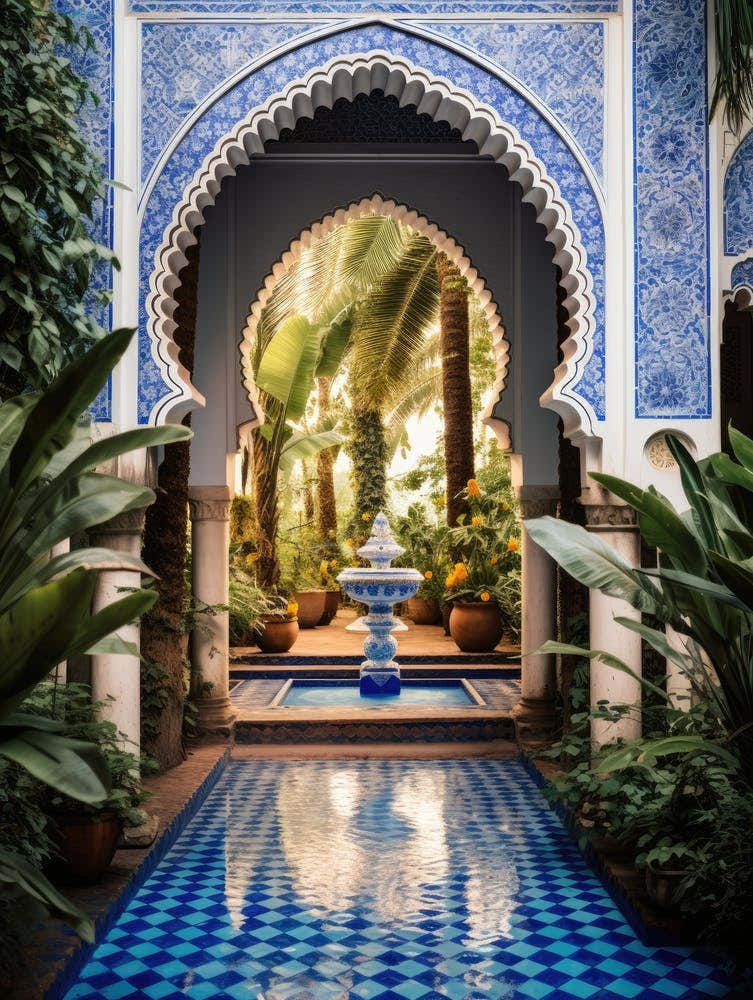 Blue Tiled Courtyard