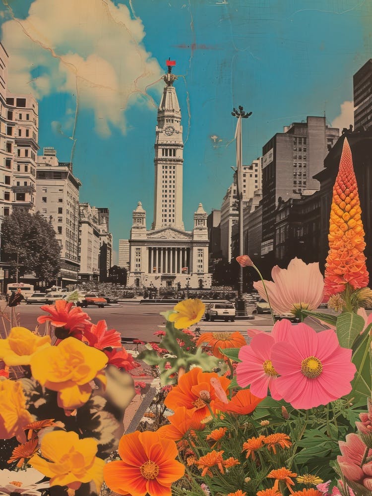 Buenos Aires   Floral Retro Collage Style 4