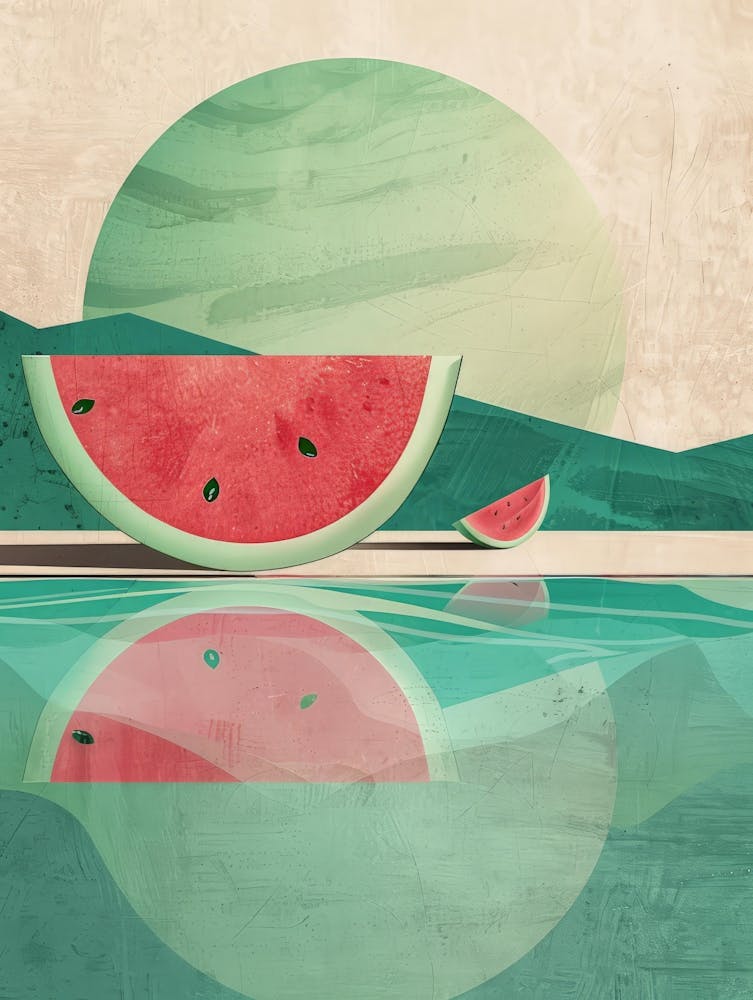 Wassermelone Leinwanddruck