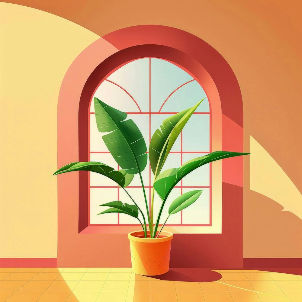 Plant In Front Of Window