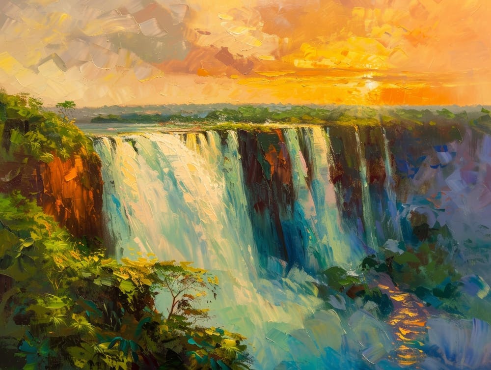 Sunset At Victoria Falls