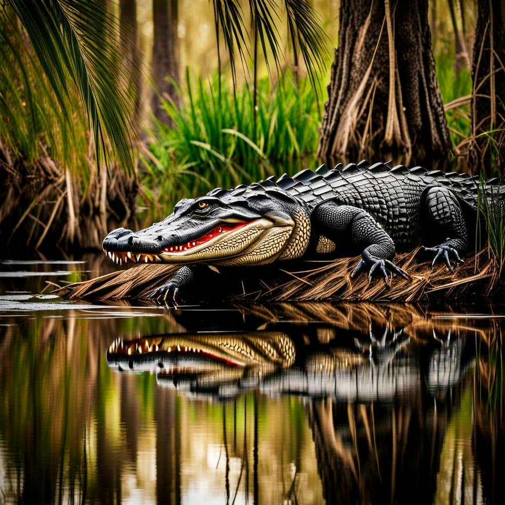 Alligator In The Swamp