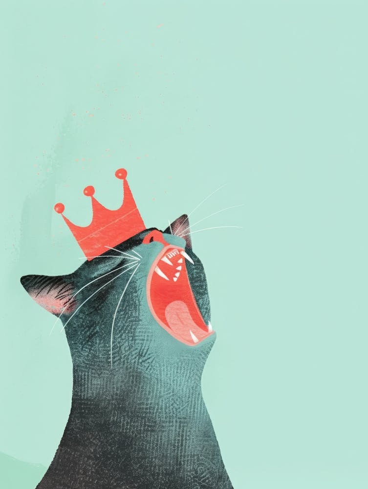 King Cat Canvas Print