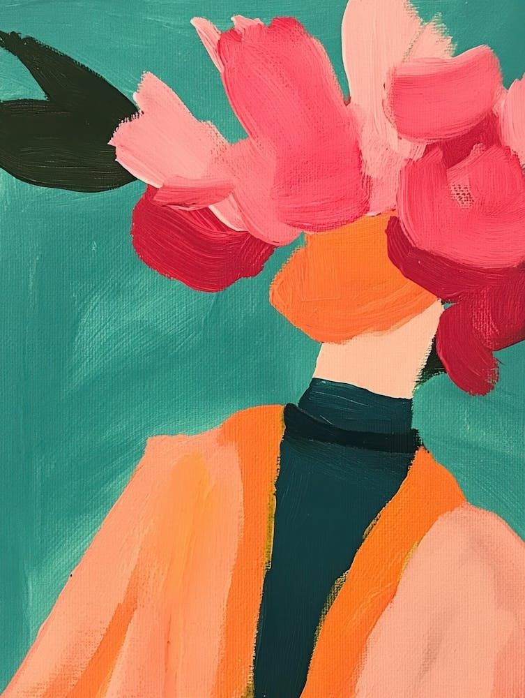 Woman With Flowers On Her Head 26