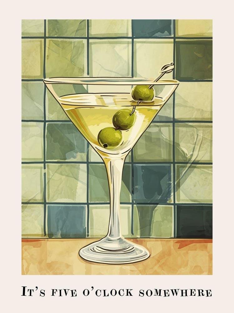 It's Five O'Clock Somewhere Fliesenposter 3