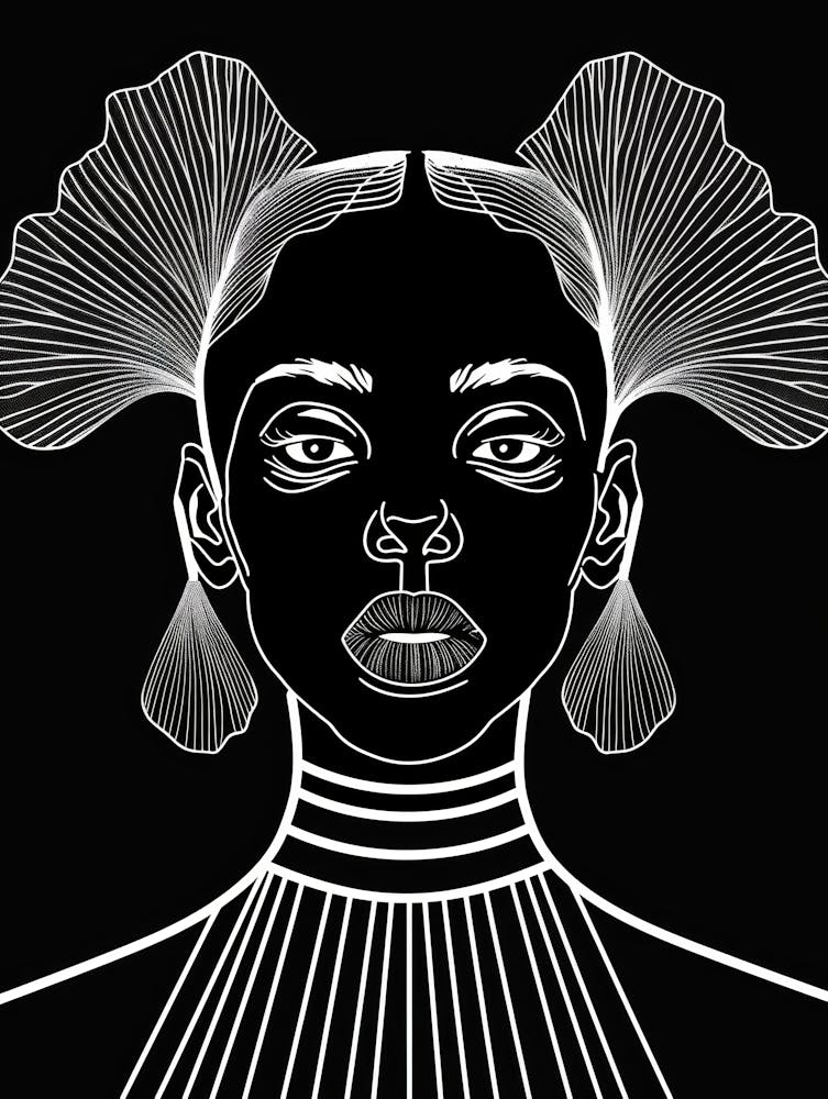 African Woman Head
