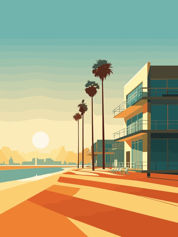 Long Beach California Abstract Orange Hues 1