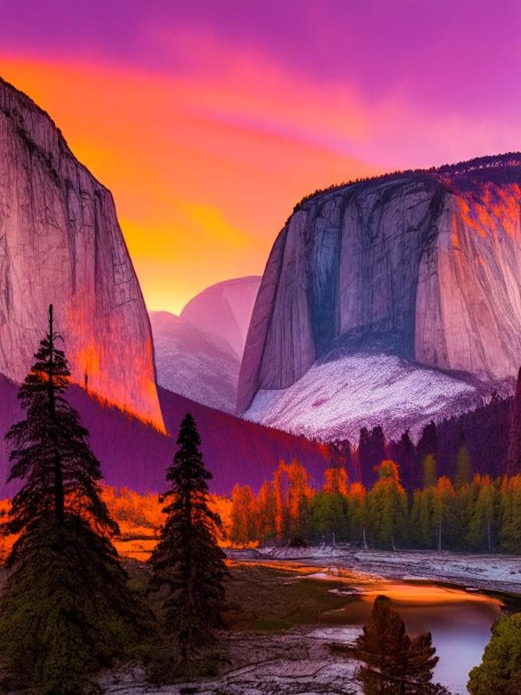 Yosemite National Park Pop Art Photo