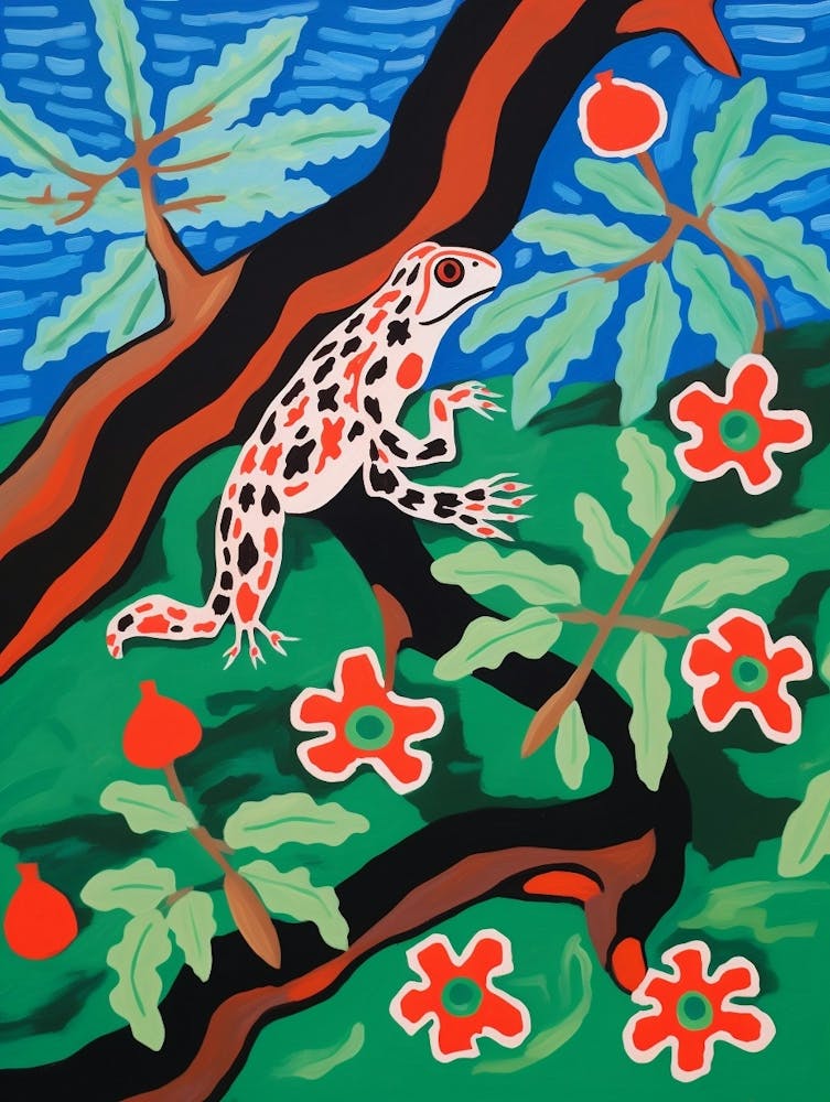 Maximalist Animal Painting Red Eyed Tree Frog 2