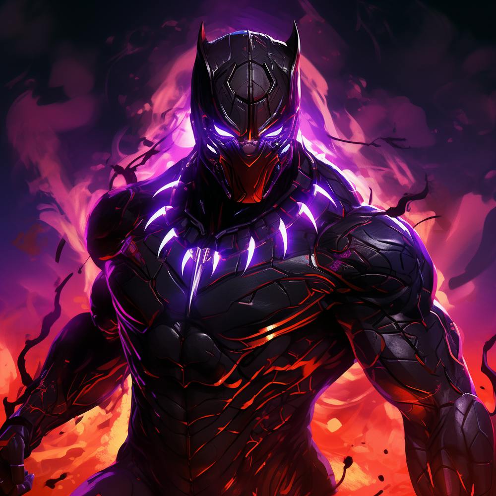 Schwarzer Panther Mechanische Wildheit