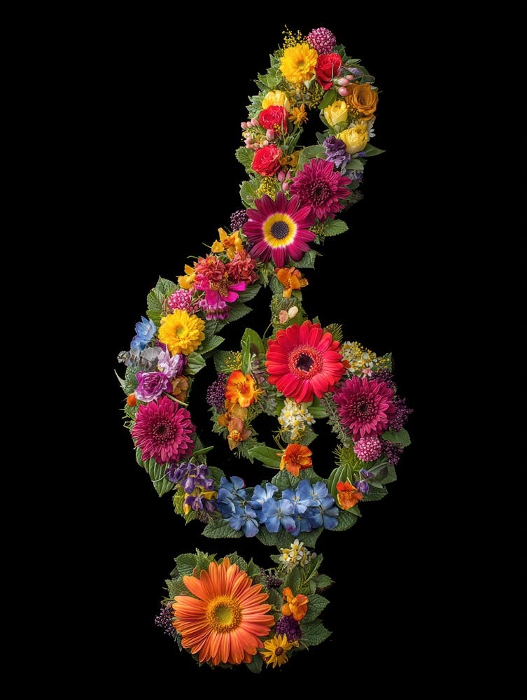Flower Treble Clef 1