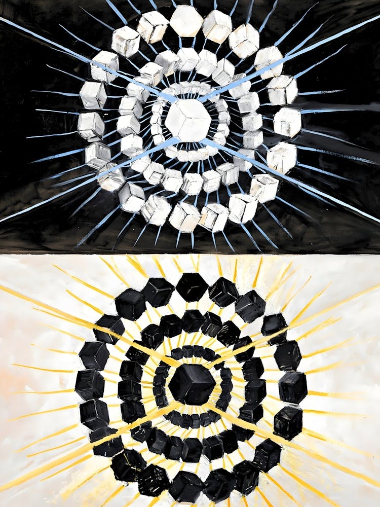 Hilma Af Klint Black And White Abstract Painting