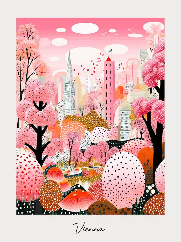 Poster Of Vienna, Illustration In The Style Of Pop Art 4