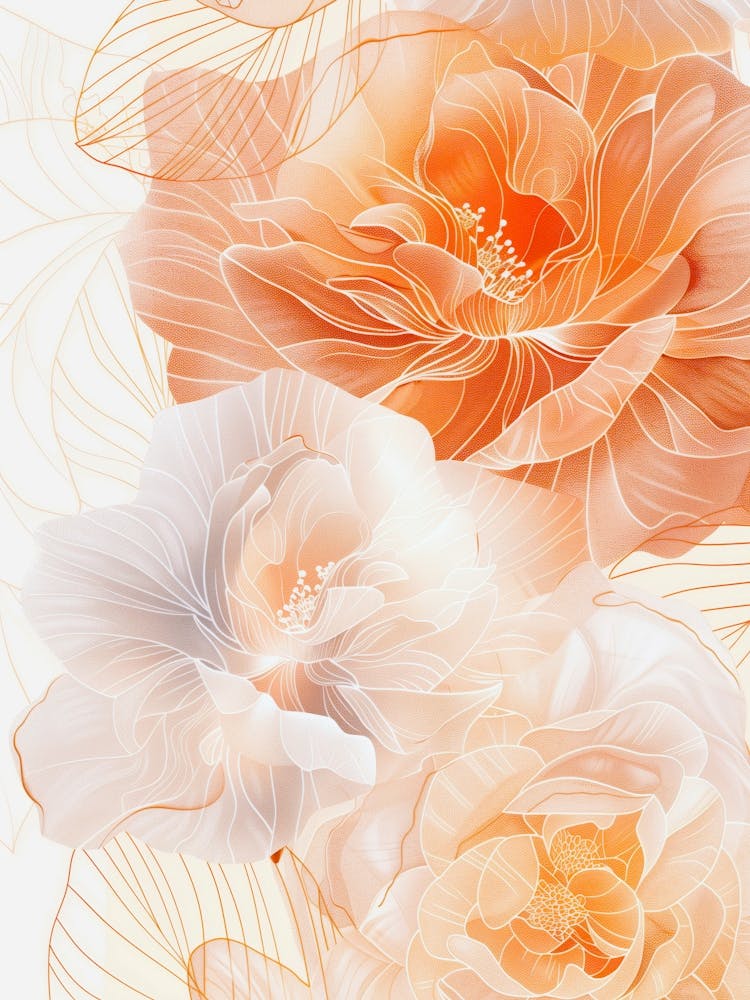 Abstract Roses nature art