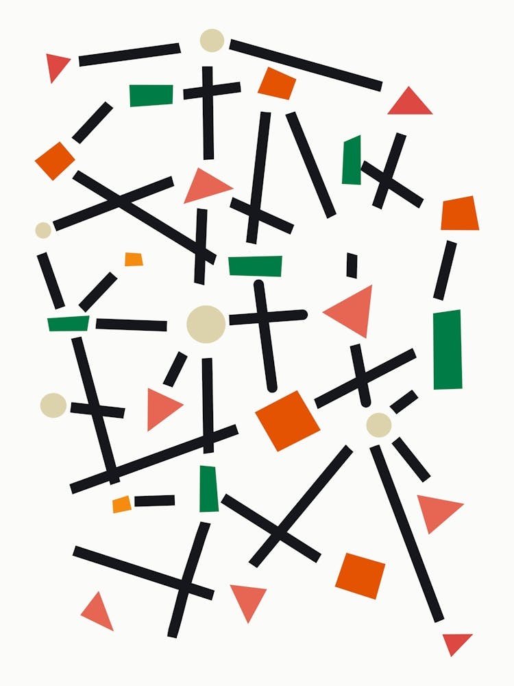 Abstract Pattern Cross Lines
