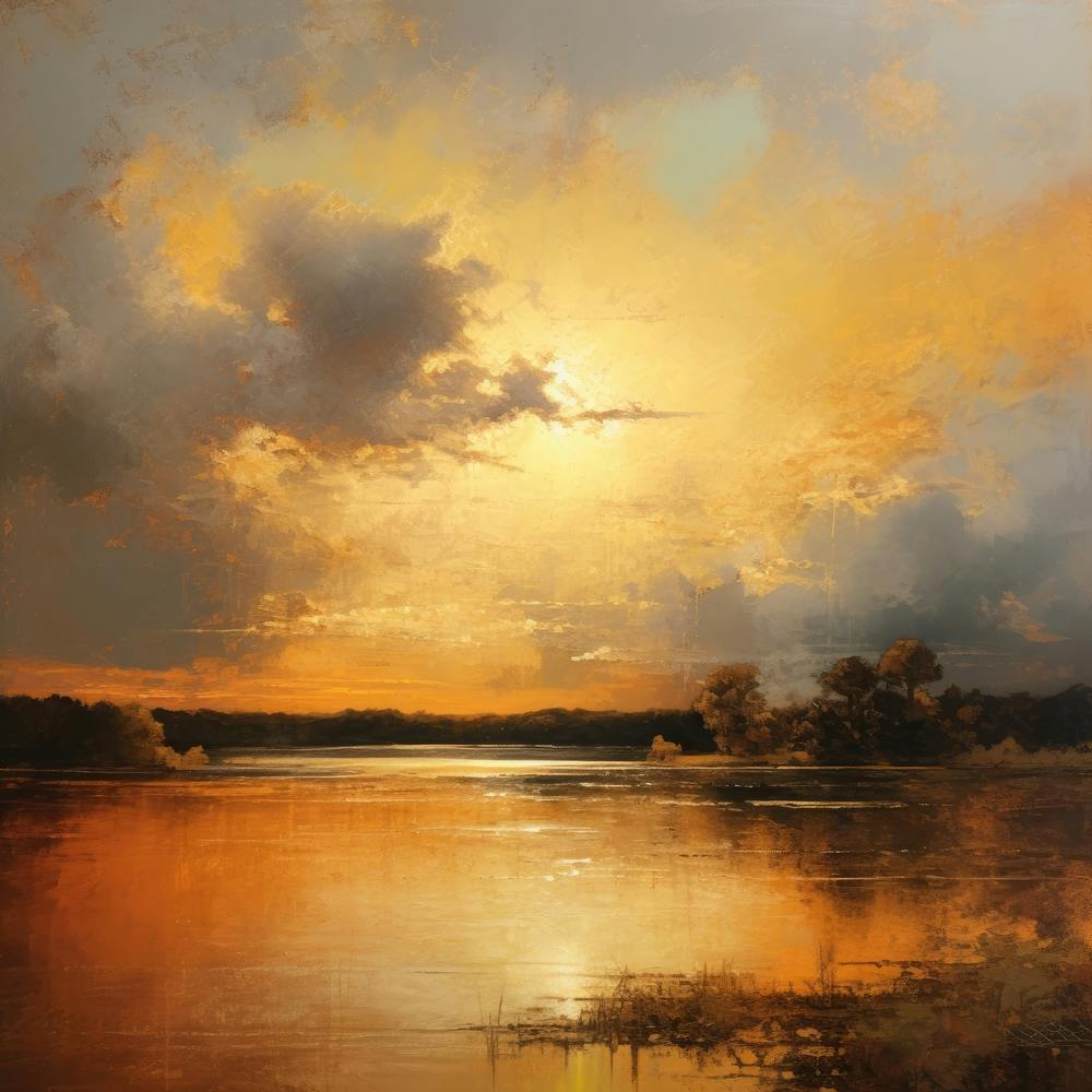 Sunset Over The Lake 1