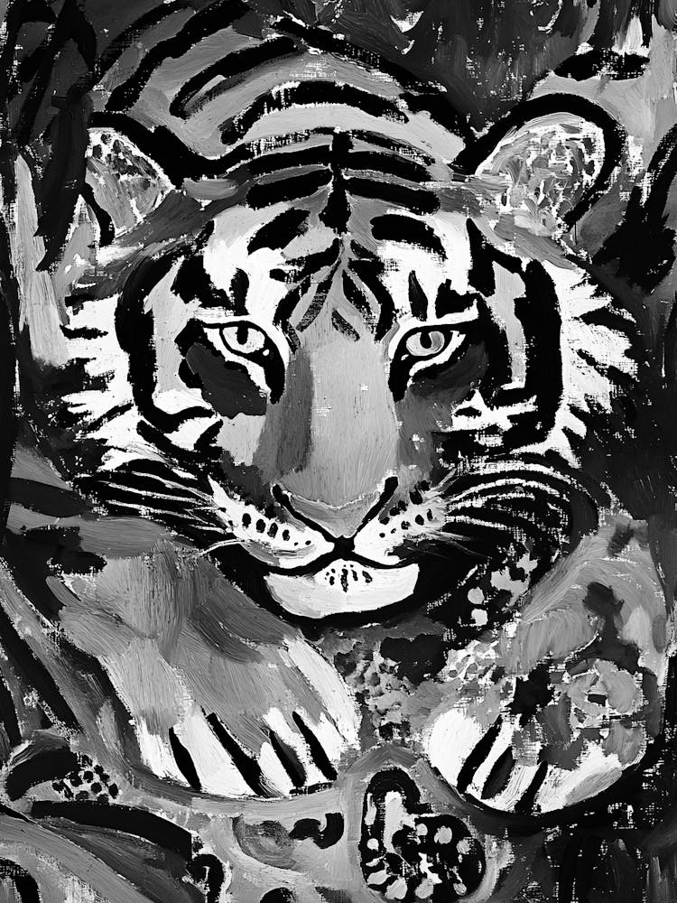 Tiger In Black And White 1