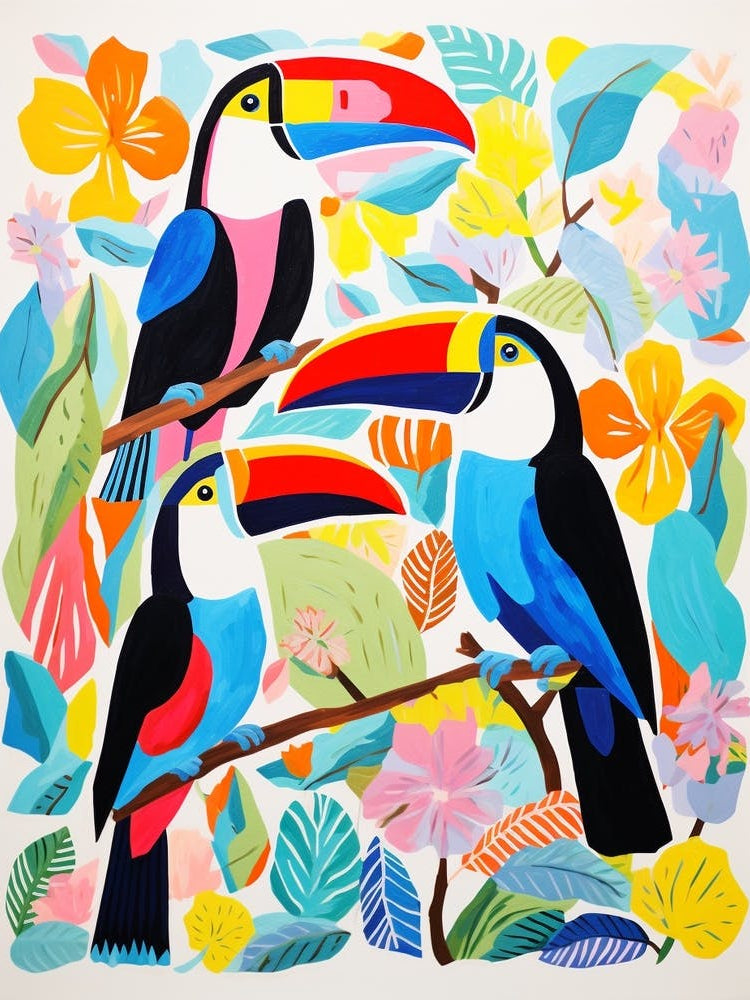 Colourful Bird Painting Toucan 5