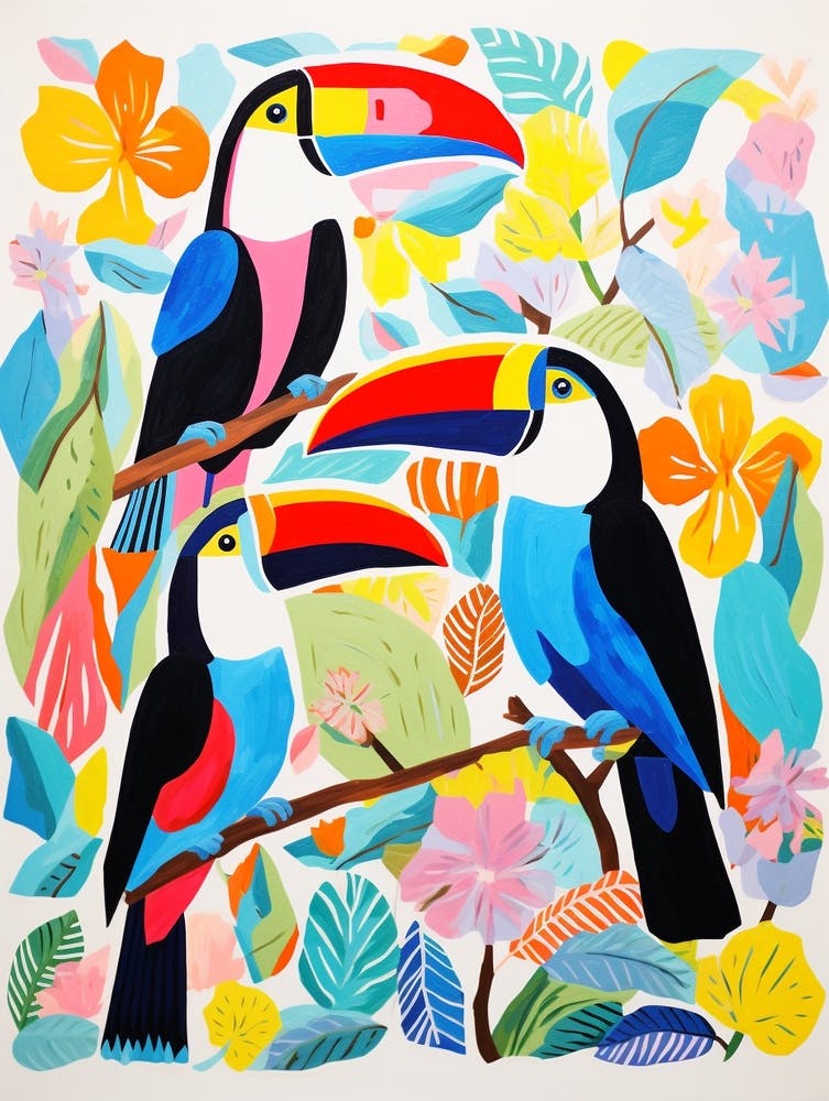 Colourful Bird Painting Toucan 5