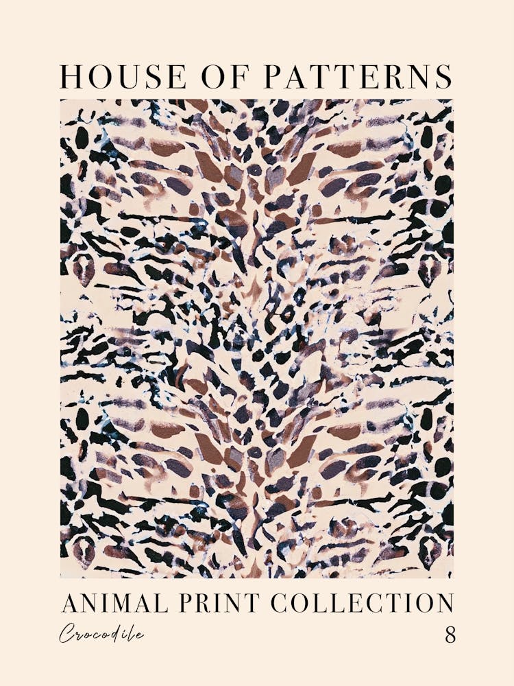House Of Patterns Crocodile Animal Print Pattern 4