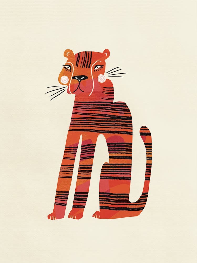 Moody Tiger Illustration