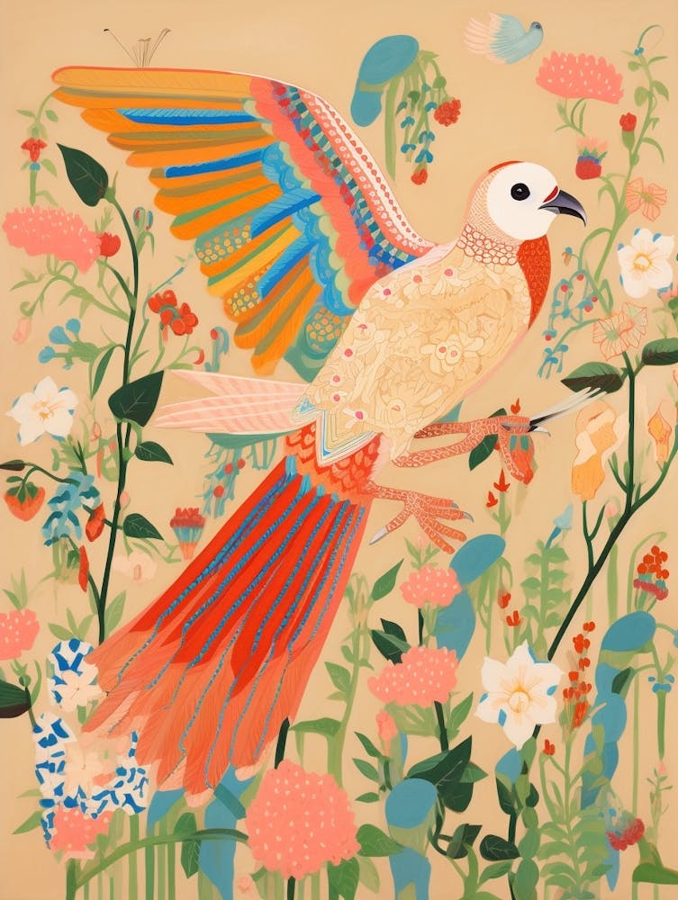 Maximalist Bird Painting Parrot 2