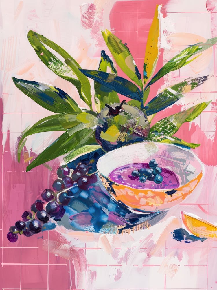 Pink Breakfast Food Acai Bowl 3