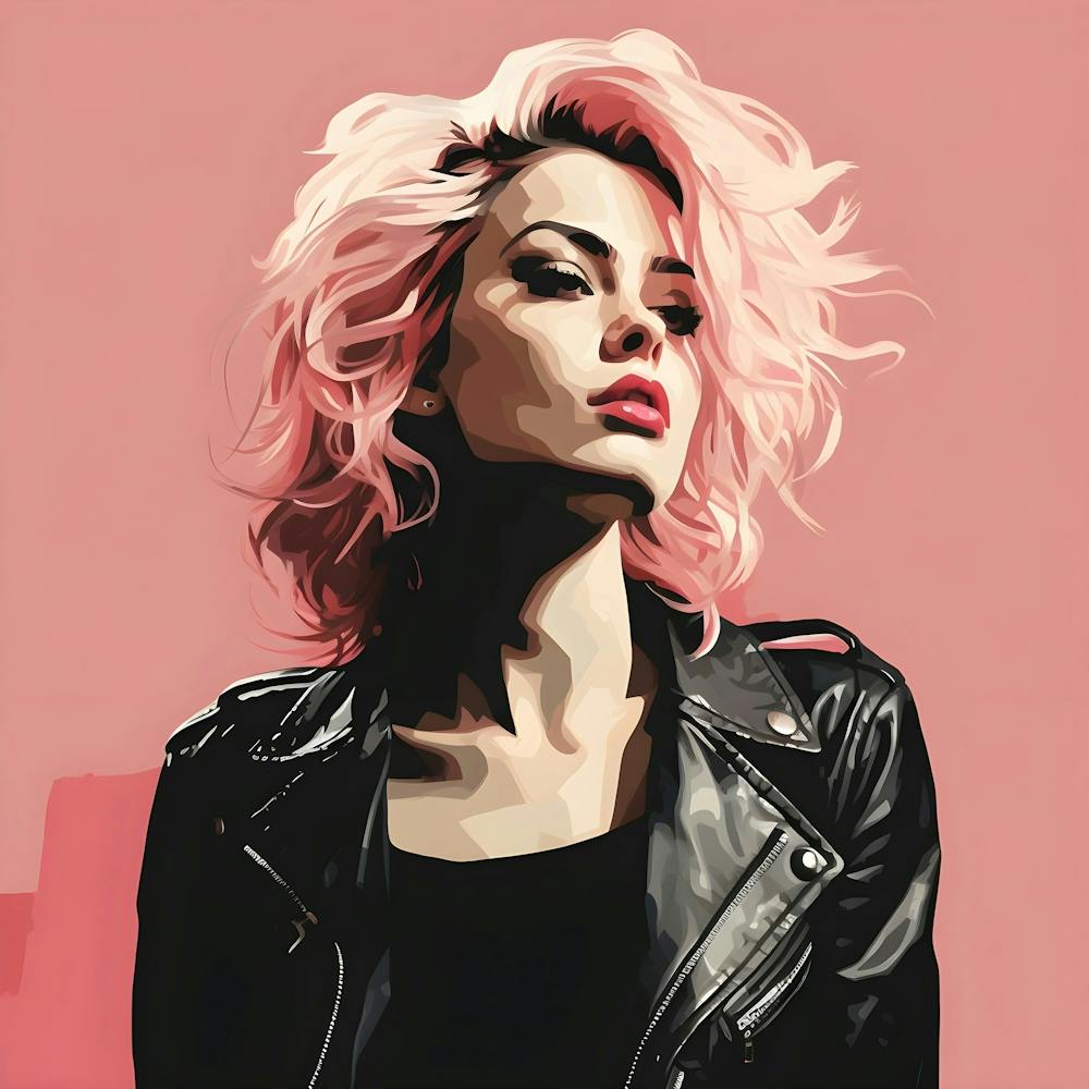Mädchen mit rosa Haaren