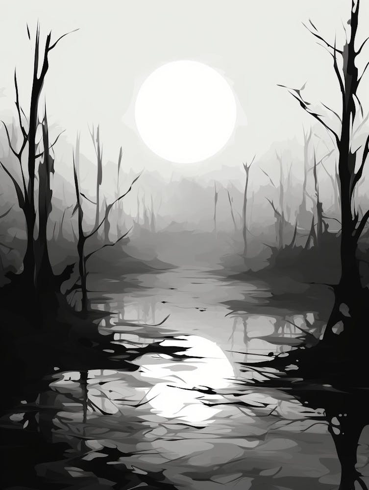 Natur Abstrakt Schwarz und Weiß 5