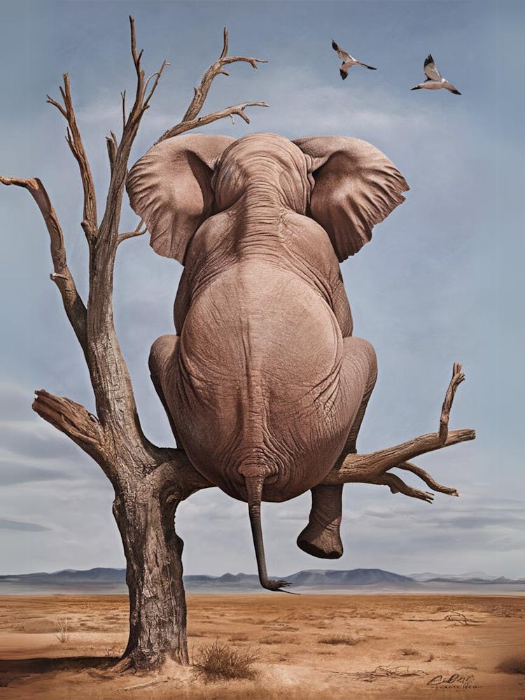 Elephant In Tree