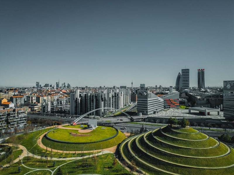 Stampa di architettura di Milano. Parco del Portello - Cityscape