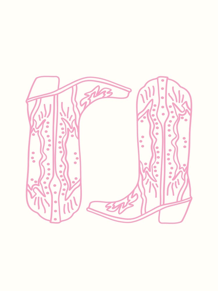 Rosa Cowboystiefel
