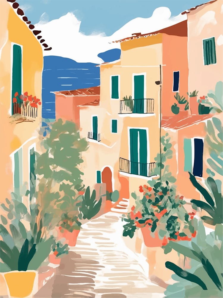 Sicily streets Coast Houses
