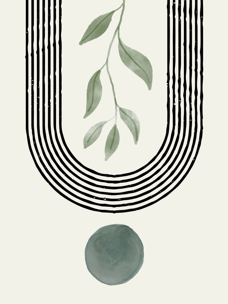 Green Mid Century Print