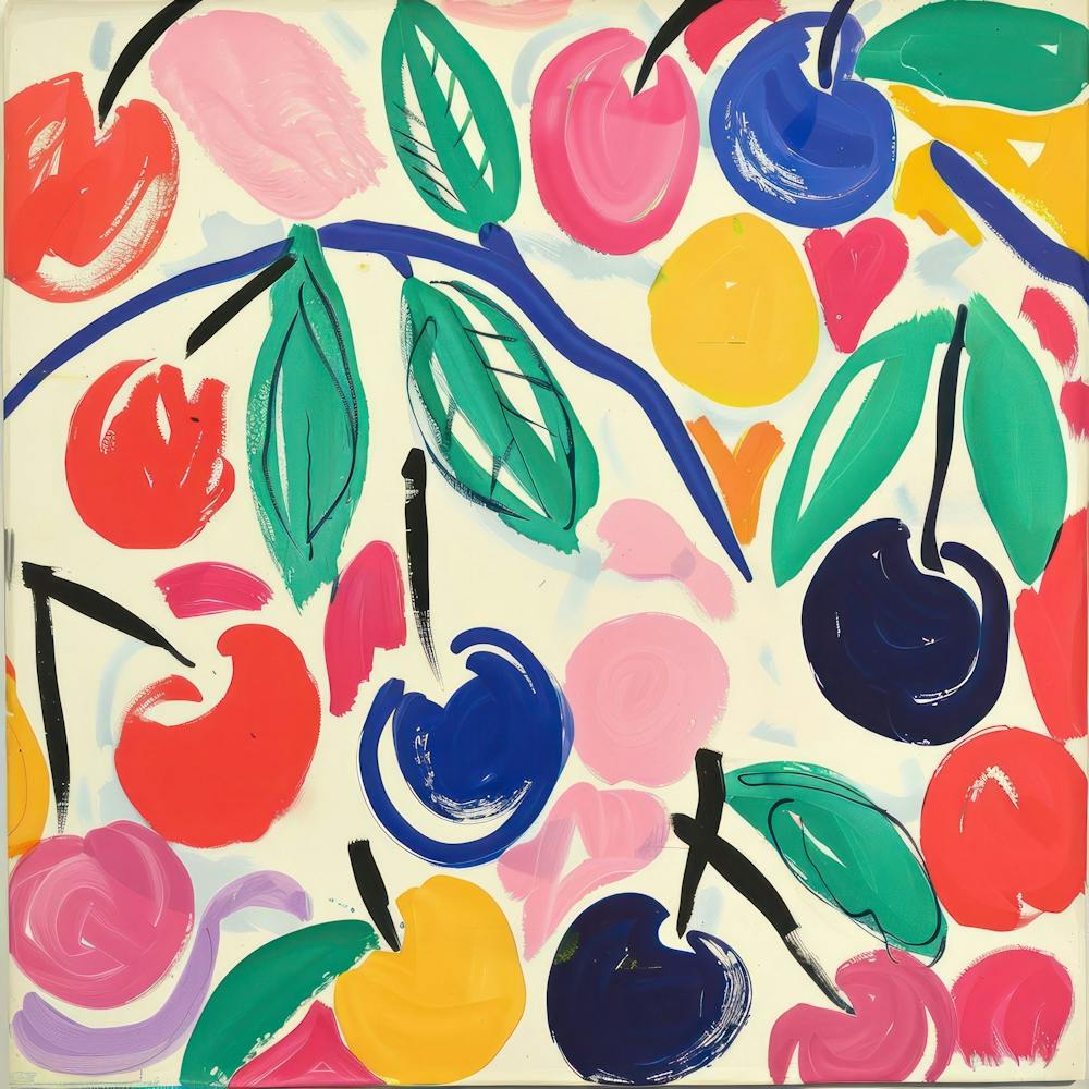 Summer Cherries Painting Matisse Style 11