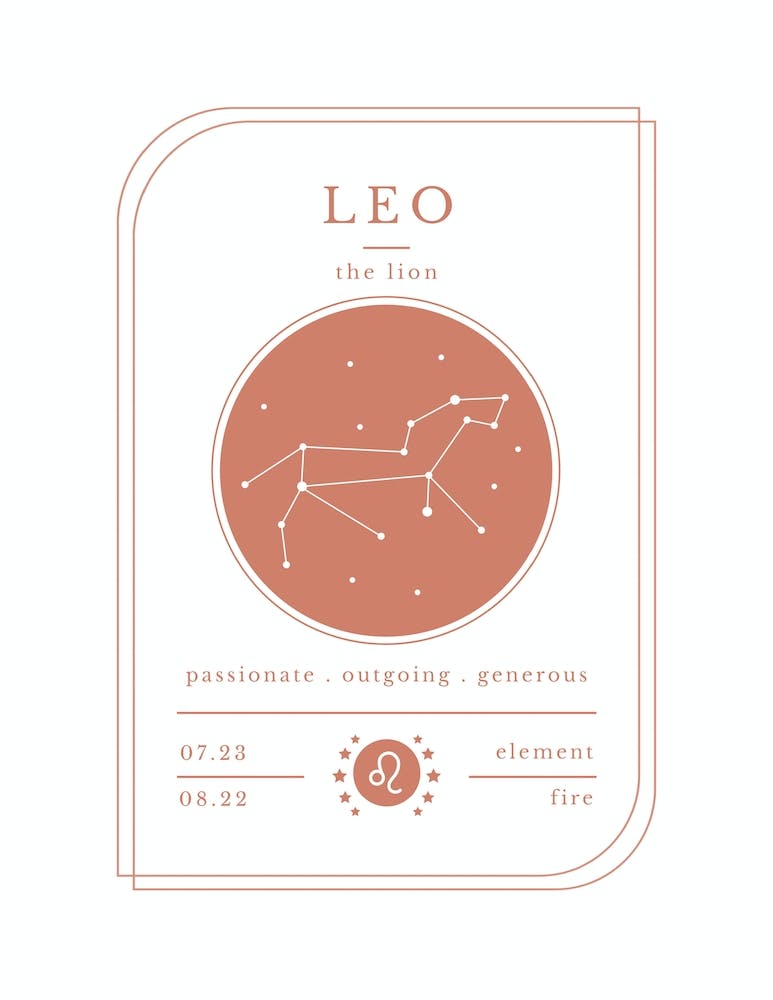 Leo Zodiac Sign | Terracotta