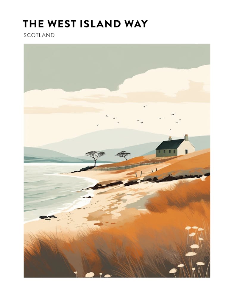 The West Island Way Scotland 3 Hiking Trail Landscape Poster