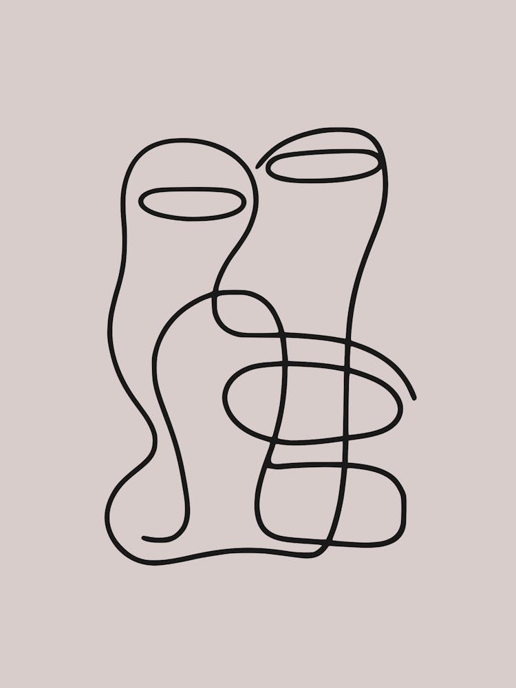 Abstraction Fluide d'un Visage