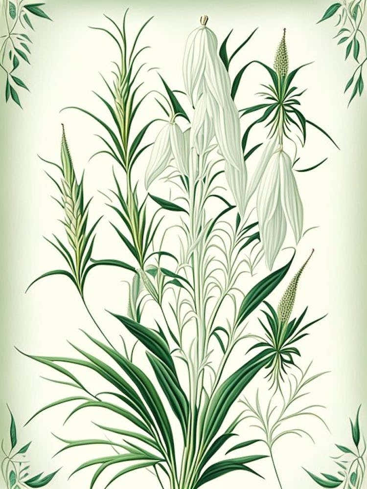 White Willow Herb Vintage Botanical