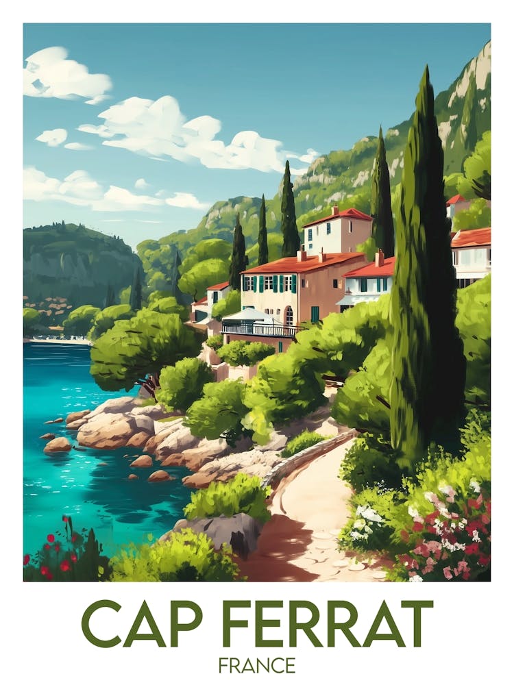 Affiche de voyage Cap Ferrat