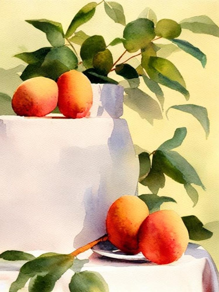 Longan 2 Italian Watercolour fruit