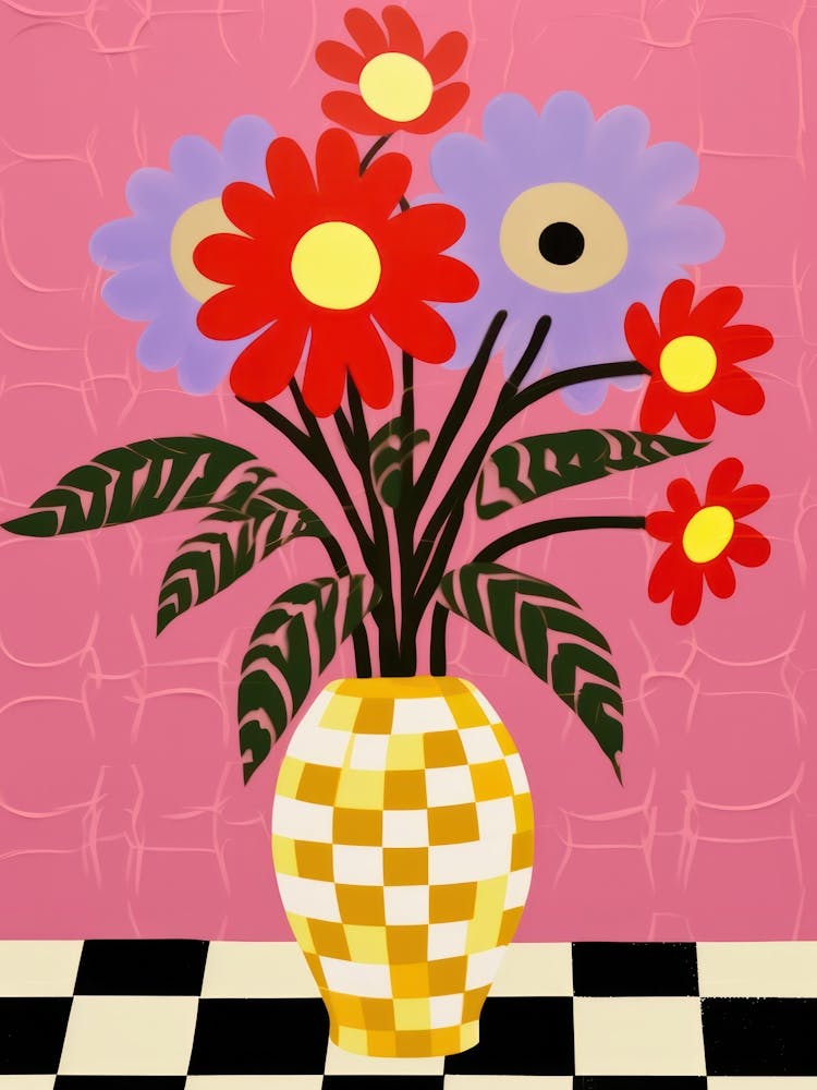 Wild Flowers Dark Tones In Vase 2