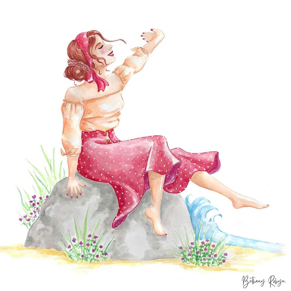 Sommermädchen am Meer