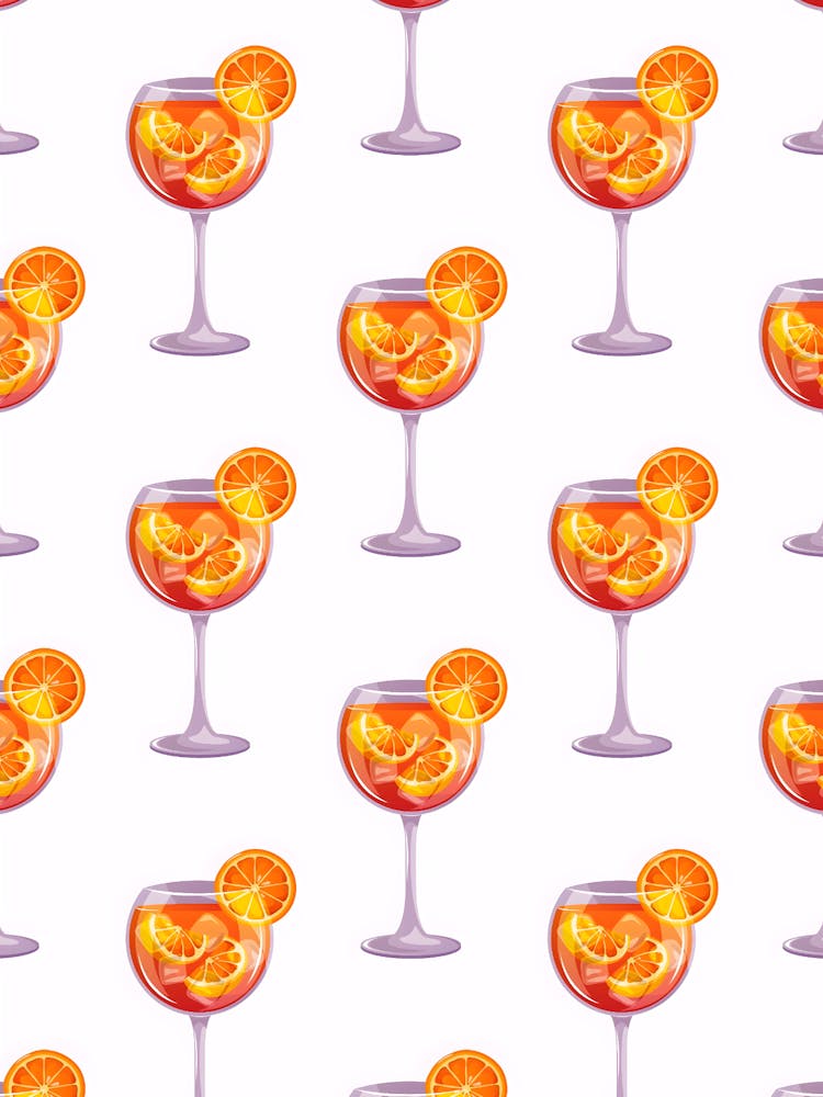 Seamless Pattern With Orange Slices