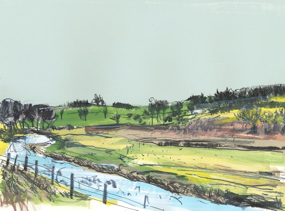 Scottish Borders From The Train Window